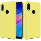 Solid Color Liquid Silicone Shockproof Full Coverage Case for Xiaomi Redmi 7(Yellow) - 1