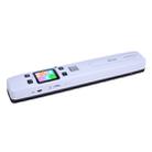 iScan02 Double Roller Mobile Document Portable Handheld Scanner with LED Display,  Support 1050DPI  / 600DPI  / 300DPI  / PDF / JPG / TF(White) - 1