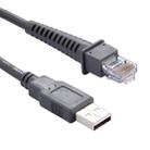 2m USB A Male to RJ45 Scanner Serial Data Cable for Symbol LS2208 / 2208AP / LS4278(Grey) - 4