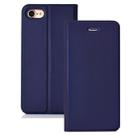 Ultra-thin Pressed Magnetic TPU+PU Leather Case for iPhone 6/6s, with Card Slot & Holder (Blue) - 1