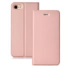 Ultra-thin Pressed Magnetic TPU+PU Leather Case for iPhone 7 & 8, with Card Slot & Holder (Rose Gold) - 1