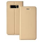 Ultra-thin Pressed Magnetic Card TPU+PU Leathe Case for Galaxy Note 8, with Card Slot & Holder - 1