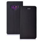 Ultra-thin Pressed Magnetic TPU+PU Leathe Case for Galaxy Note 9, with Card Slot & Holder (Black) - 1