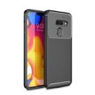 Beetle Series Carbon Fiber Texture Shockproof TPU Case for LG G8 ThinQ (Black) - 1