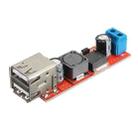 LDTR-WG0257 Dual USB 9V/12V/24V/36V to 5V Converter DC-DC 3A Step Down Power Module (Red) - 1