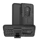 Tire Texture TPU+PC Shockproof Case for Motorola Moto G7 Play, with Holder (Black) - 1