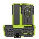 Tire Texture TPU+PC Shockproof Case for Motorola Moto G7 Play, with Holder (Green) - 1