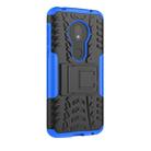 Tire Texture TPU+PC Shockproof Case for Motorola Moto G7 Play, with Holder (Blue) - 2