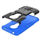 Tire Texture TPU+PC Shockproof Case for Motorola Moto G7 Play, with Holder (Blue) - 4