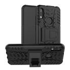 Tire Texture TPU+PC Shockproof Phone Case for Huawei Honor 8A / Y6 2019, with Holder (Black) - 1