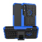 Tire Texture TPU+PC Shockproof Phone Case for Huawei Honor 8A / Y6 2019, with Holder (Blue) - 1