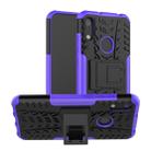 Tire Texture TPU+PC Shockproof Phone Case for Huawei Honor 8A / Y6 2019, with Holder (Purple) - 1