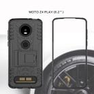 Tire Texture TPU+PC Shockproof Phone Case for Motorola Moto Z4 Play (with Fingerprint Hole), with Holder (Black) - 6