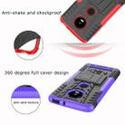Tire Texture TPU+PC Shockproof Phone Case for Motorola Moto Z4 Play (with Fingerprint Hole), with Holder (Black) - 8