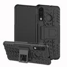 Tire Texture TPU+PC Shockproof Phone Case for Huawei P30 Lite / Nova 4e, with Holder (Black) - 1