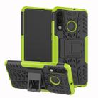 Tire Texture TPU+PC Shockproof Phone Case for Huawei P30 Lite / Nova 4e, with Holder (Green) - 1
