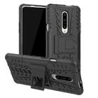 Tire Texture TPU+PC Shockproof Phone Case for OnePlus 7, with Holder (Black) - 1