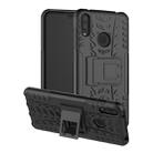 Tire Texture TPU+PC Shockproof Case for Huawei Y7 Pro 2019 / Enjoy 9, with Holder (Black) - 1