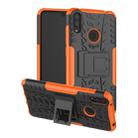 Tire Texture TPU+PC Shockproof Case for Huawei Y7 Pro 2019 / Enjoy 9, with Holder (Orange) - 1