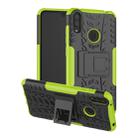 Tire Texture TPU+PC Shockproof Case for Huawei Y7 Pro 2019 / Enjoy 9, with Holder (Green) - 1