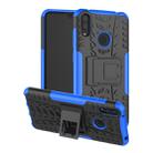 Tire Texture TPU+PC Shockproof Case for Huawei Y7 Pro 2019 / Enjoy 9, with Holder (Blue) - 1