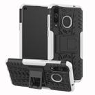 Tire Texture TPU+PC Shockproof Case for Galaxy A8s, with Holder (White) - 1