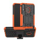 Tire Texture TPU+PC Shockproof Case for Galaxy M20, with Holder (Orange) - 1