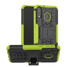 Tire Texture TPU+PC Shockproof Case for Galaxy M20, with Holder (Green) - 1