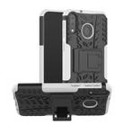 Tire Texture TPU+PC Shockproof Case for Galaxy M20, with Holder (White) - 1