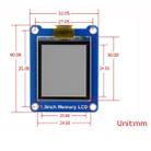 Waveshare 1.3 inch 144x168 Bicolor LCD with Embedded Memory, Low Power - 5