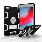 Contrast Color Silicone + PC Shockproof Case for iPad mini 5 / mini 4, with Holder(Black+Grey) - 1