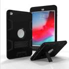 Contrast Color Silicone + PC Shockproof Case for iPad mini 5 / mini 4, with Holder(Black) - 1