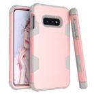 Contrast Color Silicone + PC Shockproof Case for Galaxy S10e (Rose Gold + Grey) - 1