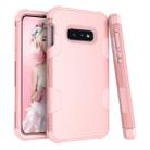 Contrast Color Silicone + PC Shockproof Case for Galaxy S10e (Rose Gold) - 1