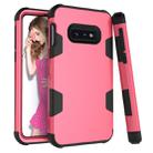 Contrast Color Silicone + PC Shockproof Case for Galaxy S10e (Rose Red) - 1
