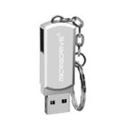 MicroDrive 4GB USB 2.0 Creative Personality Metal U Disk with Hook (Silver) - 1