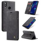 CaseMe Multifunctional Retro Frosted Horizontal Flip Leather Case for Huawei P Smart 2019 /  Honor 10 Lite, with Card Slots & Holder & Wallet(Black) - 1