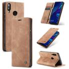 CaseMe Multifunctional Retro Frosted Horizontal Flip Leather Case for Huawei P Smart 2019 /  Honor 10 Lite, with Card Slots & Holder & Wallet(Brown) - 1