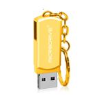 MicroDrive 64GB USB 2.0 Creative Personality Metal U Disk with Keychain (Gold) - 1