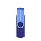 MicroDrive 4GB USB 2.0 Phone and Computer Dual-use Rotary OTG Metal U Disk (Blue) - 1