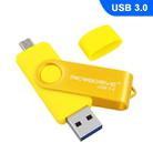 MicroDrive 64GB USB 3.0 Android Phone & Computer Dual-use Rotary Metal U Disk (Yellow) - 1