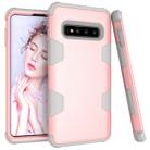Contrast Color Silicone + PC Shockproof Case for Galaxy S10 (Rose Gold+Grey) - 1