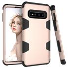 Contrast Color Silicone + PC Shockproof Case for Galaxy S10 (Gold) - 1