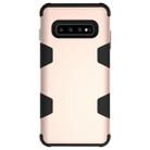 Contrast Color Silicone + PC Shockproof Case for Galaxy S10+ (Gold) - 2