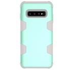 Contrast Color Silicone + PC Shockproof Case for Galaxy S10+ (Mint Green) - 2