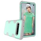 Contrast Color Silicone + PC Shockproof Case for Galaxy S10+ (Mint Green) - 3