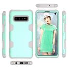 Contrast Color Silicone + PC Shockproof Case for Galaxy S10+ (Mint Green) - 4