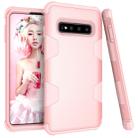 Contrast Color Silicone + PC Shockproof Case for Galaxy S10+ (Rose Gold) - 1