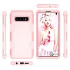 Contrast Color Silicone + PC Shockproof Case for Galaxy S10+ (Rose Gold) - 4