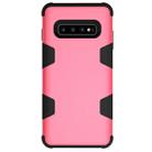 Contrast Color Silicone + PC Shockproof Case for Galaxy S10+ (Rose Red) - 2